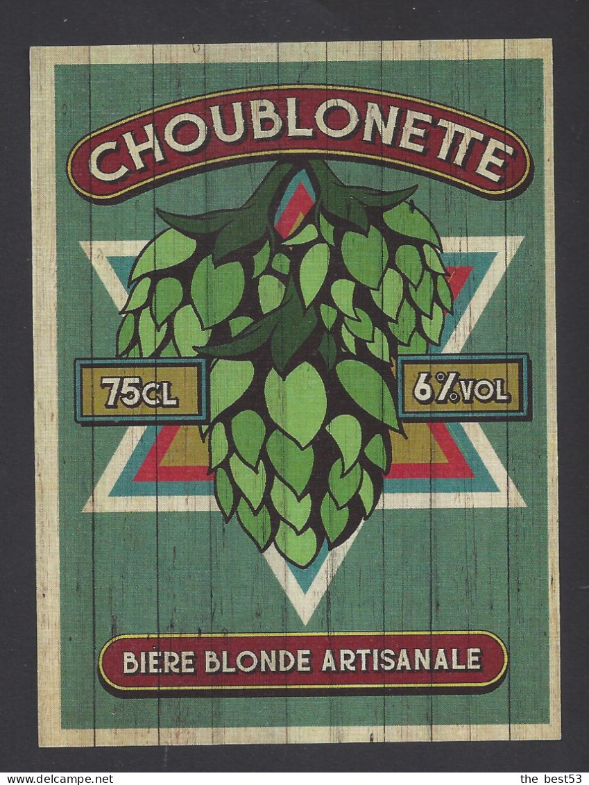 Etiquette De Bière Blonde   -  La Choublonette -  Brasserie La Choulette  à  Hordain   (59) - Beer