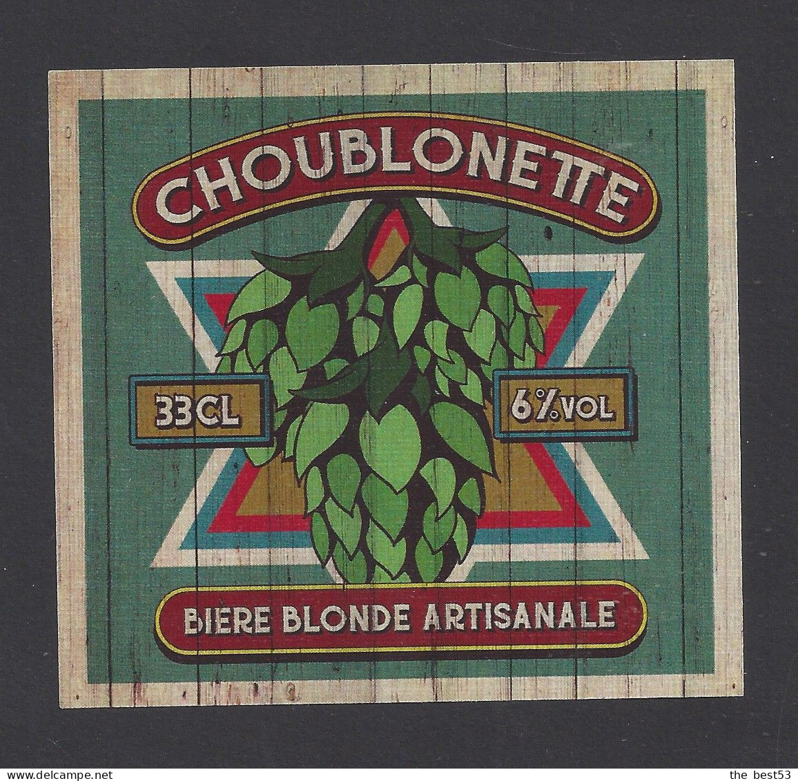 Etiquette De Bière Blonde   -  La Choublonette -  Brasserie La Choulette  à  Hordain   (59) - Bier