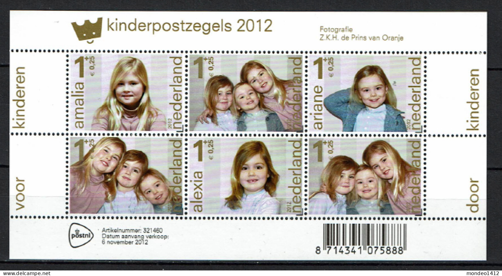 Nederland 2012 - NVPH 3001 - Blok Block - Kinderpostzegels - MNH - Nuovi