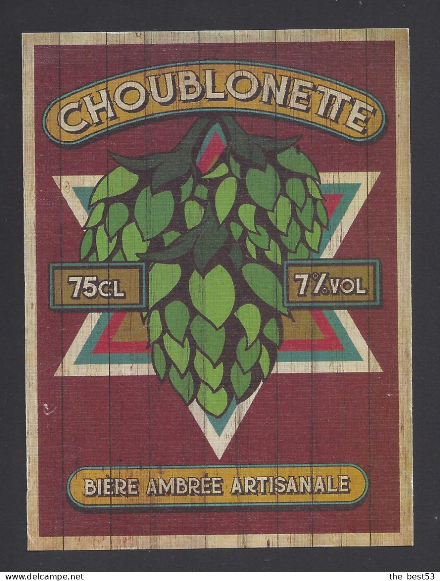 Etiquette De Bière Ambrée   -  La Choublonette -  Brasserie La Choulette  à  Hordain   (59) - Beer