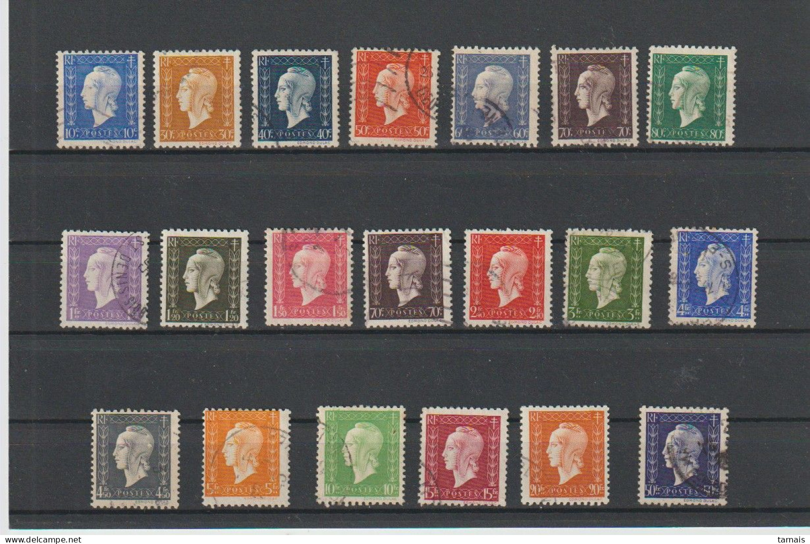 1945 N°682 à 701 Marianne De Dulac Oblitérés (lot 309) - Used Stamps
