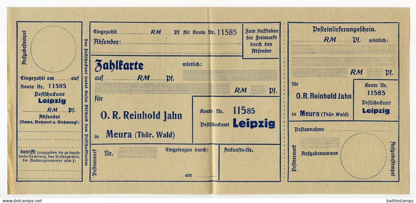 Germany 1927 Cover w/ Multiple Contents; Meura (Thüringerw.) - Meurasan, O. R. Reinhold Jahn; 10pf. Frederick the Great