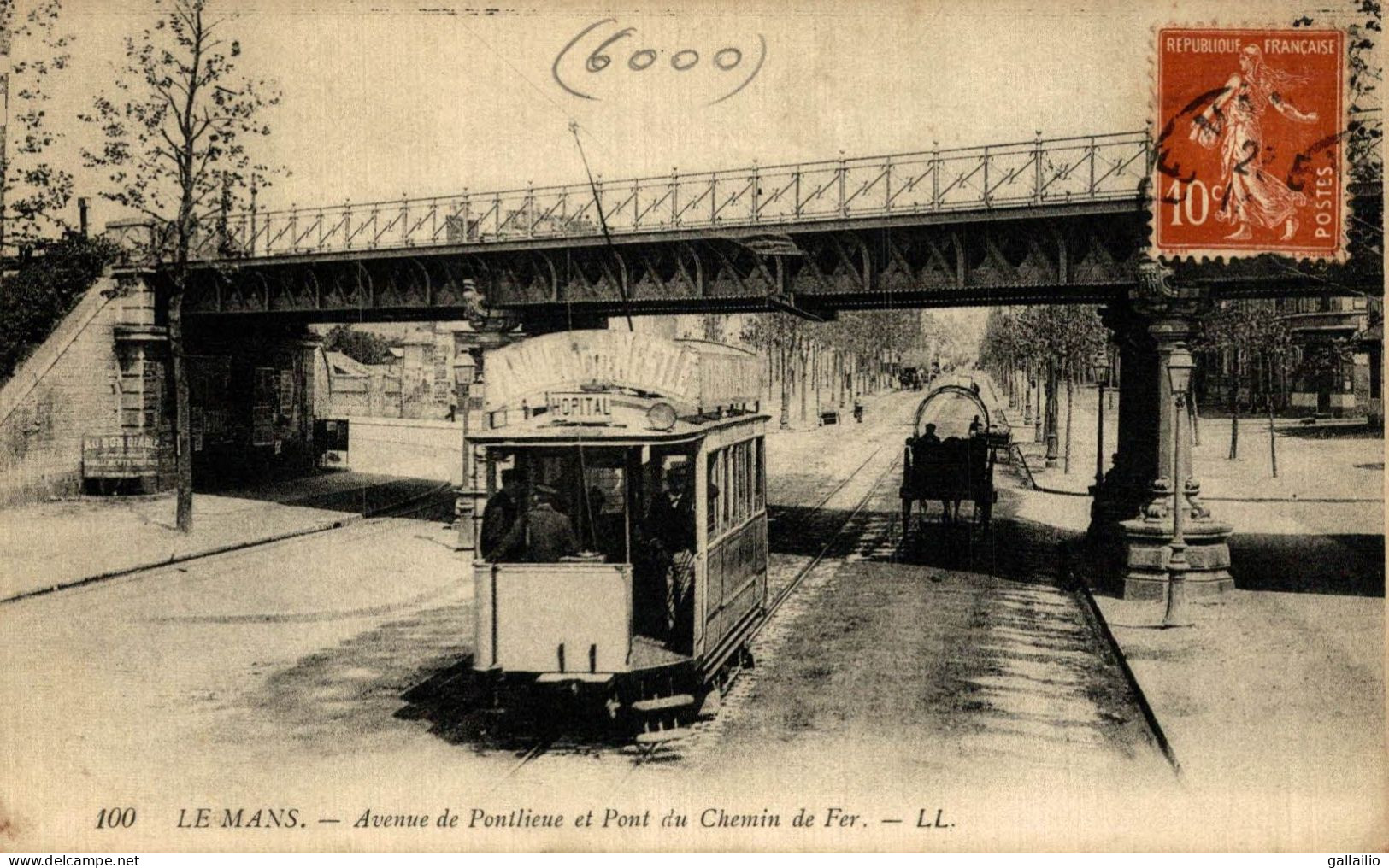 LE MANS AVENUE DE PONTLIEUE ET PONT DU CHEMIN DE FER - Le Mans