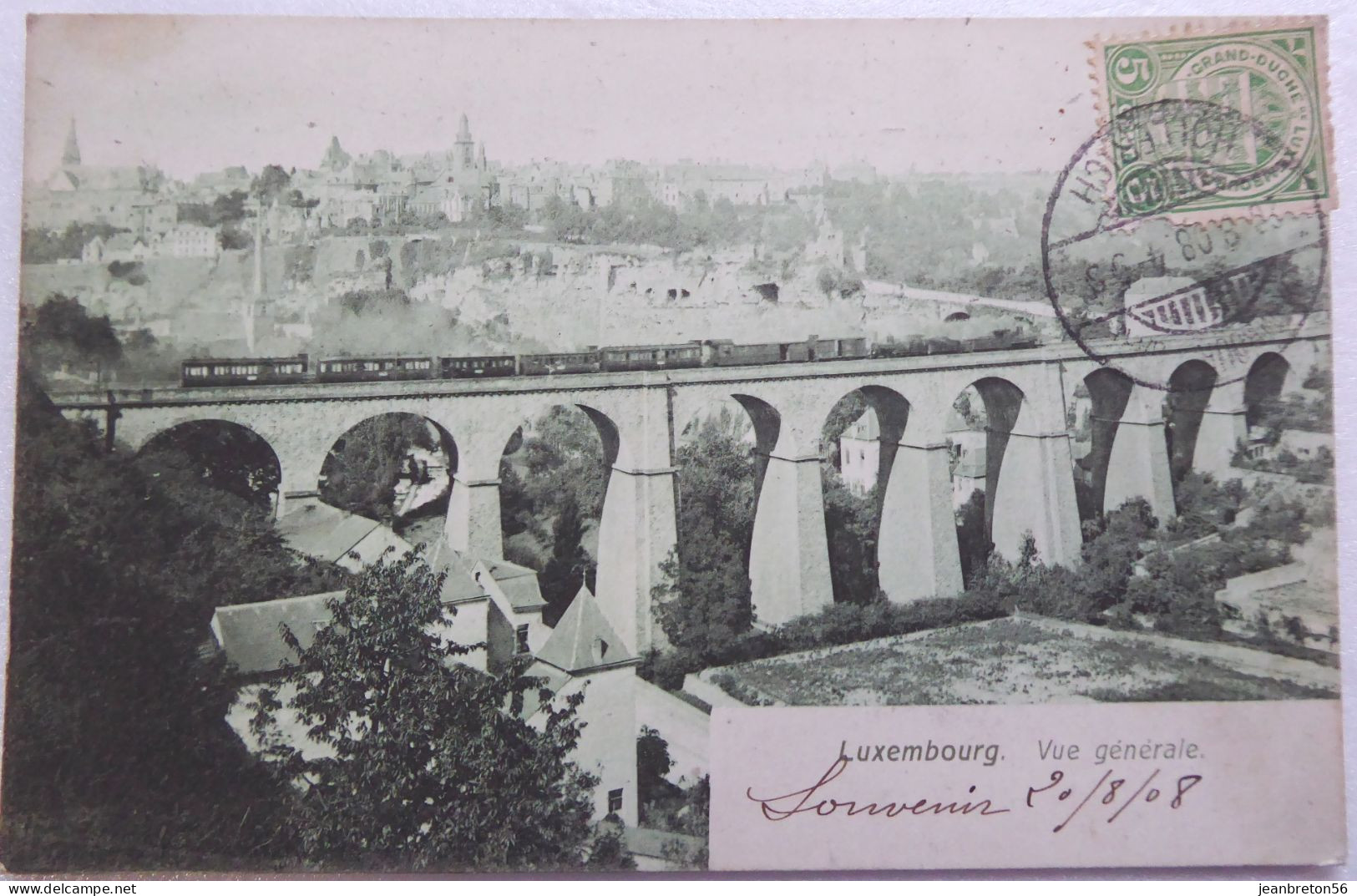 Luxembourg. - Vue Générale "Viaduc Entre Rhan Et Altmünster" - CPA 1908 Tirage Vert Clair - Luxemburg - Stad