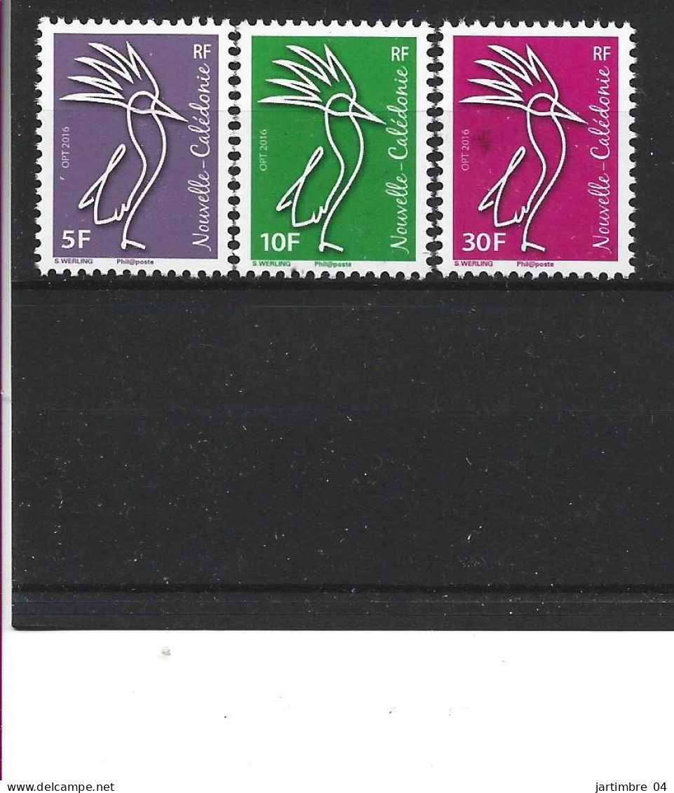 2016 NOUVELLE CALEDONIE 1286-88 ** Cagou, Millésime 2016 - Unused Stamps