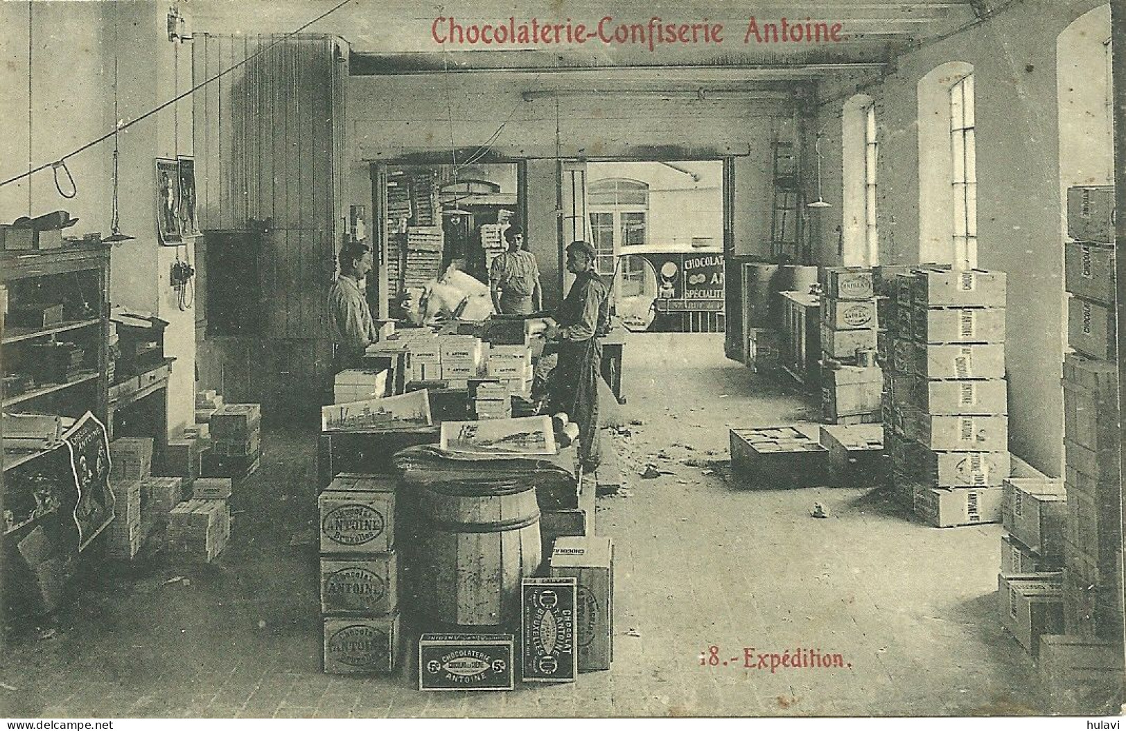 CHOCOLATERIE-CONFISERIE ANTOINE - EXPEDITION (pliure) (ref 442) - Old Professions