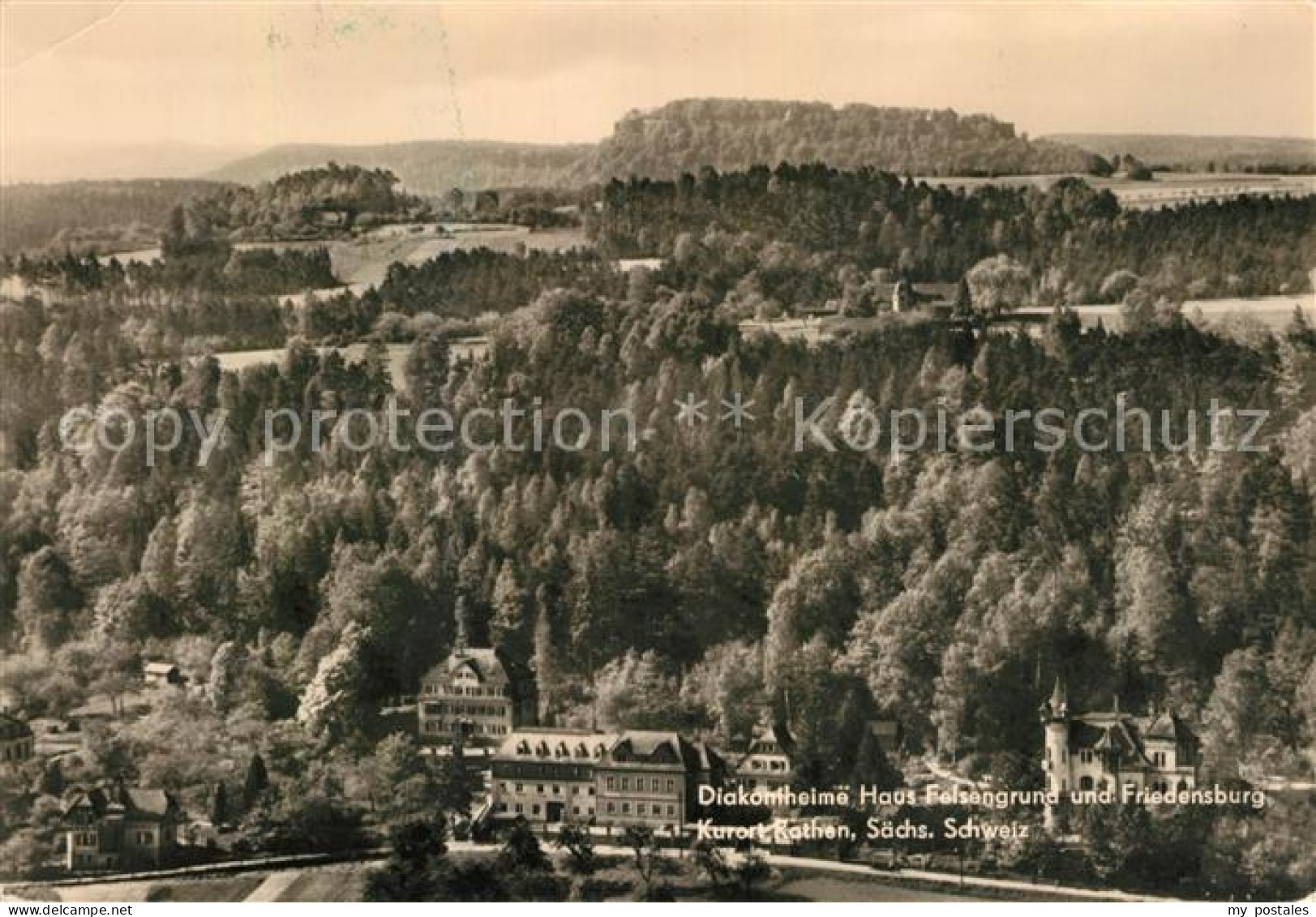 73099220 Rathen Saechsische Schweiz Diakonieheime Haus Felsengrund Friedensburg  - Rathen