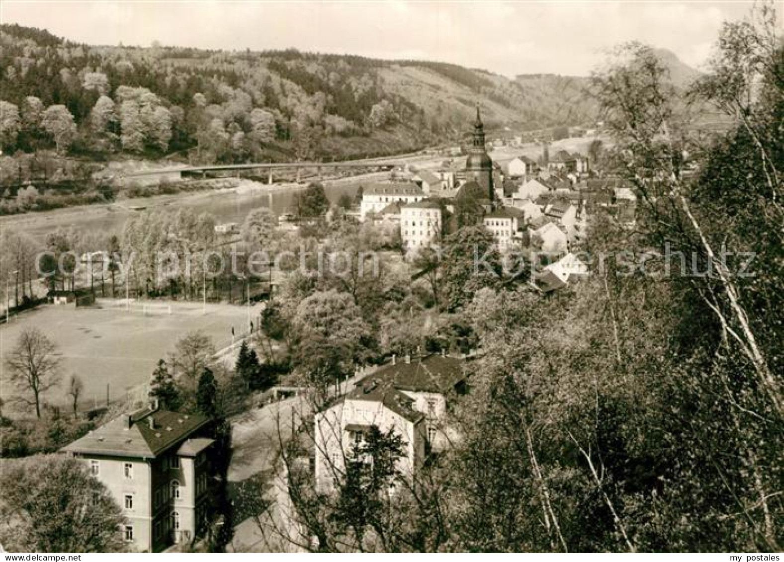 73099211 Bad Schandau Kirche Panorama Bad Schandau - Bad Schandau