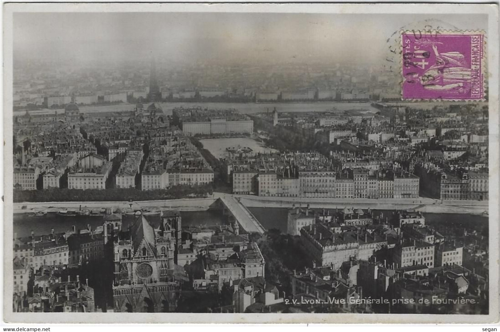 LYON   VUE GENERALE  ANNEE 1933 - Andere & Zonder Classificatie