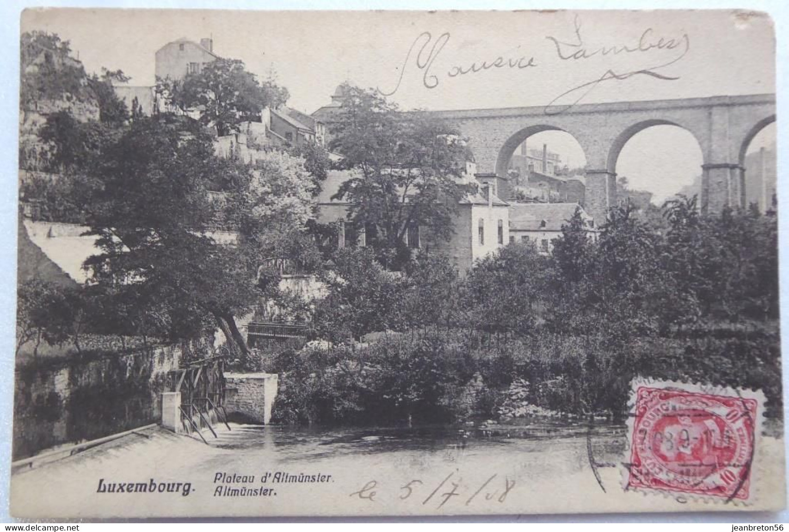 Luxembourg. - Plateau D'Allmünster- CPA 1908 Tirage Vert Clair Voir état - Luxemburg - Stadt