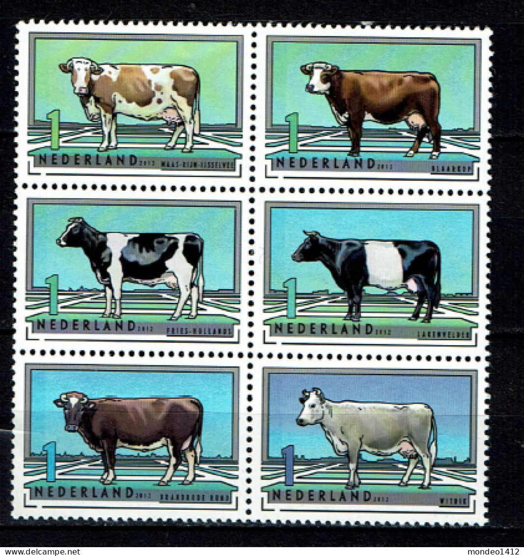 Nederland 2012 - NVPH 2973/2978 - Nederlandse Rundveerassen, Vaches, Cows  - MNH - Ongebruikt