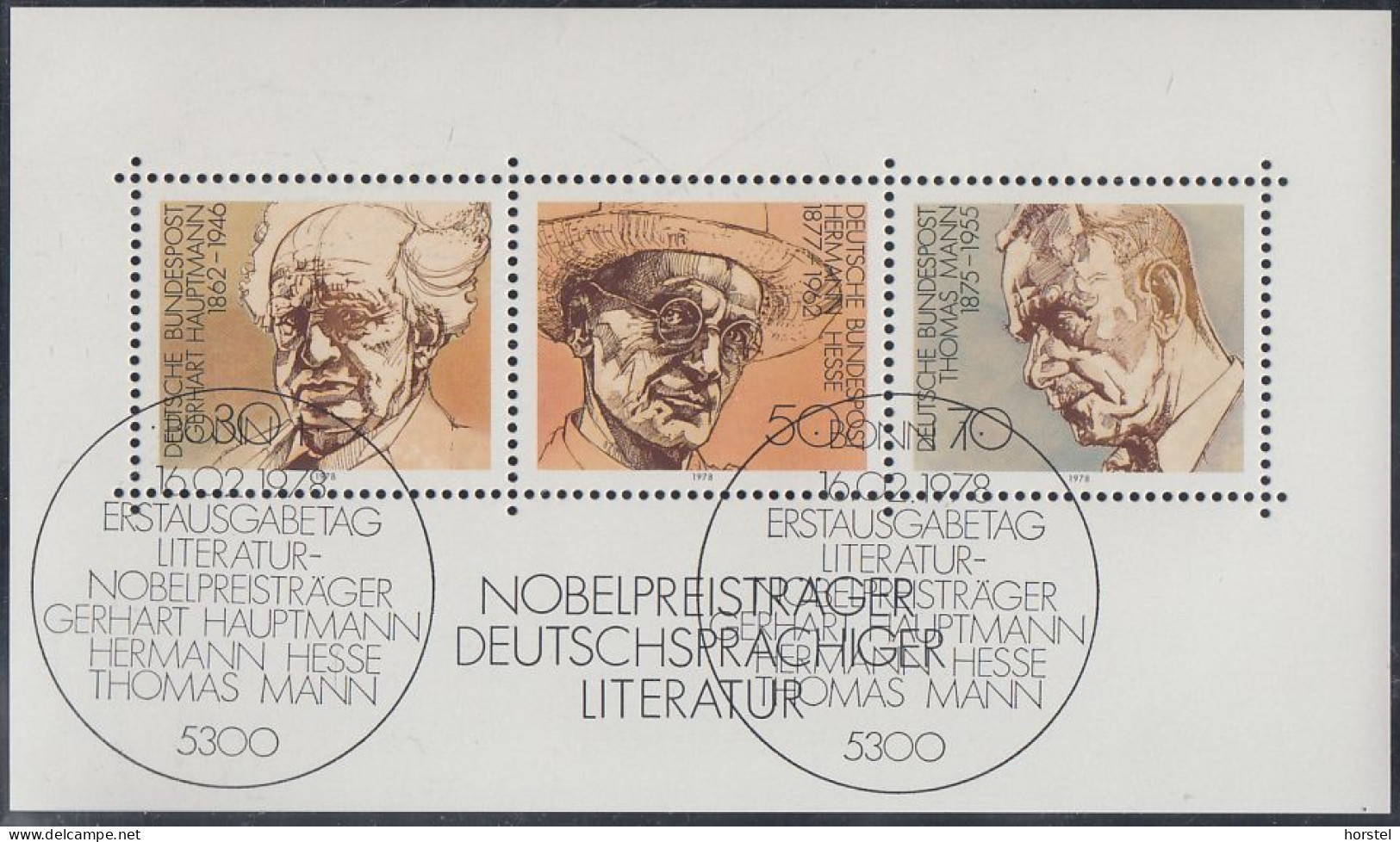 Deutschland Block 16 - Nobelpreisträger Deutschsprachiger Literatur - Used Stamps