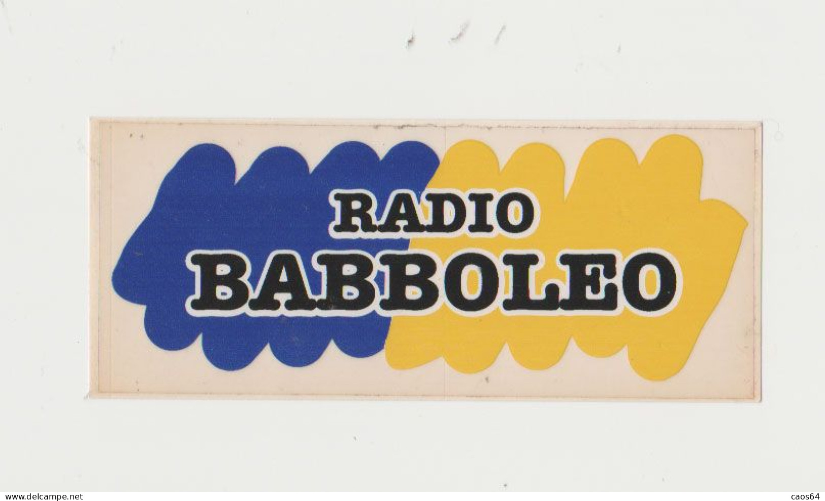 Radio BABBOLEO 11 X 4,5 Vetrofania  ADESIVO STICKER  NEW ORIGINAL - Aufkleber