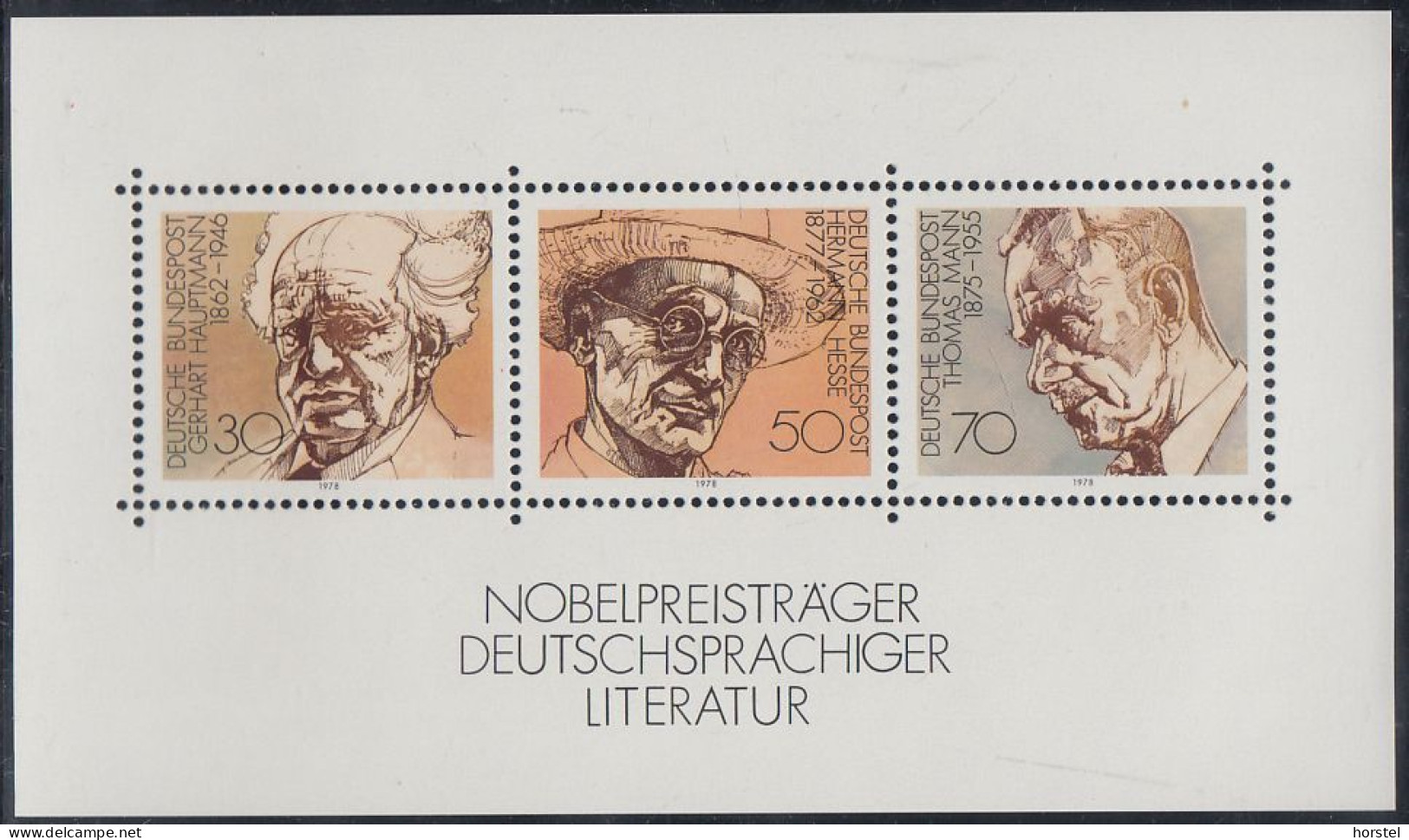 Deutschland Block 16 - Nobelpreisträger Deutschsprachiger Literatur - Unused Stamps