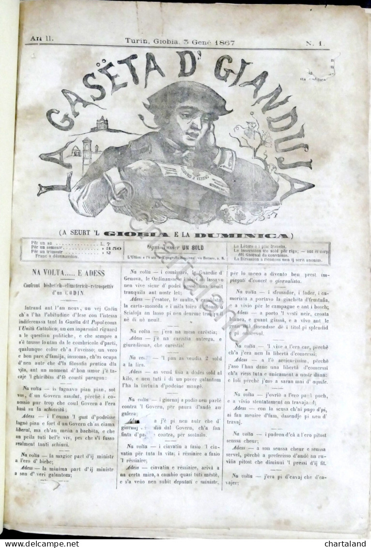 Giornale Di Torino - La Gaseta D'Gianduja - Anno II Completo - 1867 - Otros & Sin Clasificación
