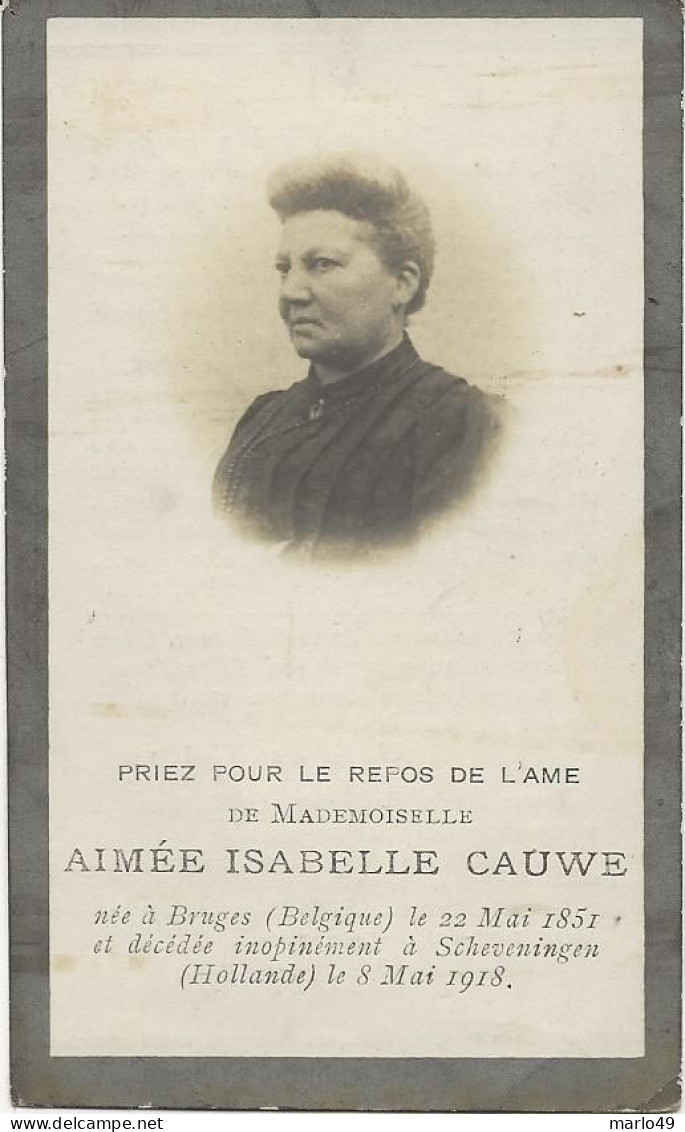 DP.AIMEE CAUWE ° BRUGES (BELGIQUE) 1851- + SCHEVENINGEN (HOLLANDE) 1918 - Religion & Esotérisme