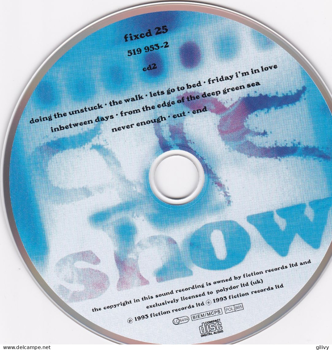CURE : " Show  " - Double Album CD - Rock