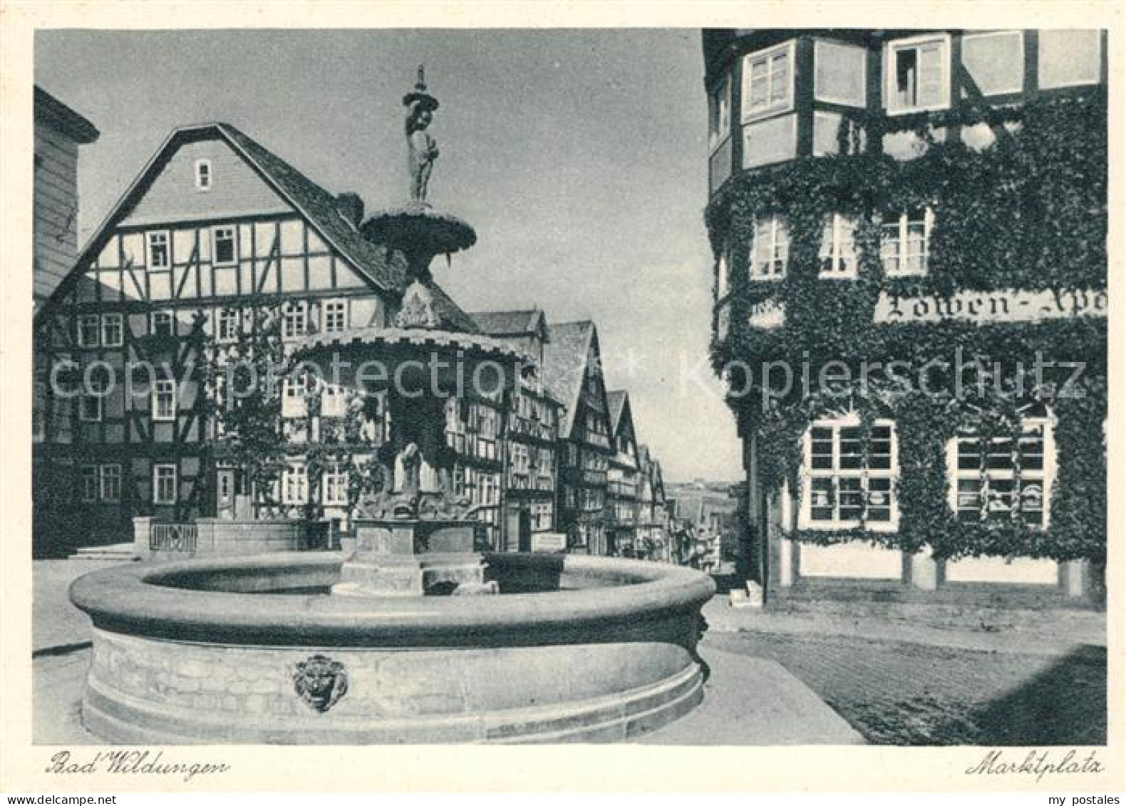 73098712 Wildungen Bad Loewen Apotheke Brunnen Marktplatz Wildungen Bad - Bad Wildungen