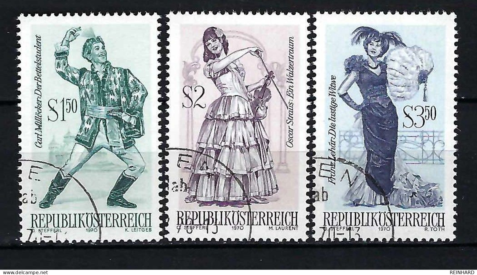 ÖSTERREICH Komplettsatz ANK-Nr. 1361 - 1363 Berühmte Operetten Gestempelt (2) - Siehe Bild - Used Stamps