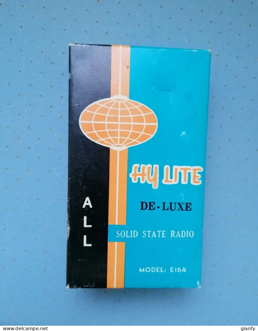 RADIO TRANSISTOR VINTAGE HY-LITE DE-LUXE ALL SOLID STATE E164 1970 FUNZIONANTE - Appareils