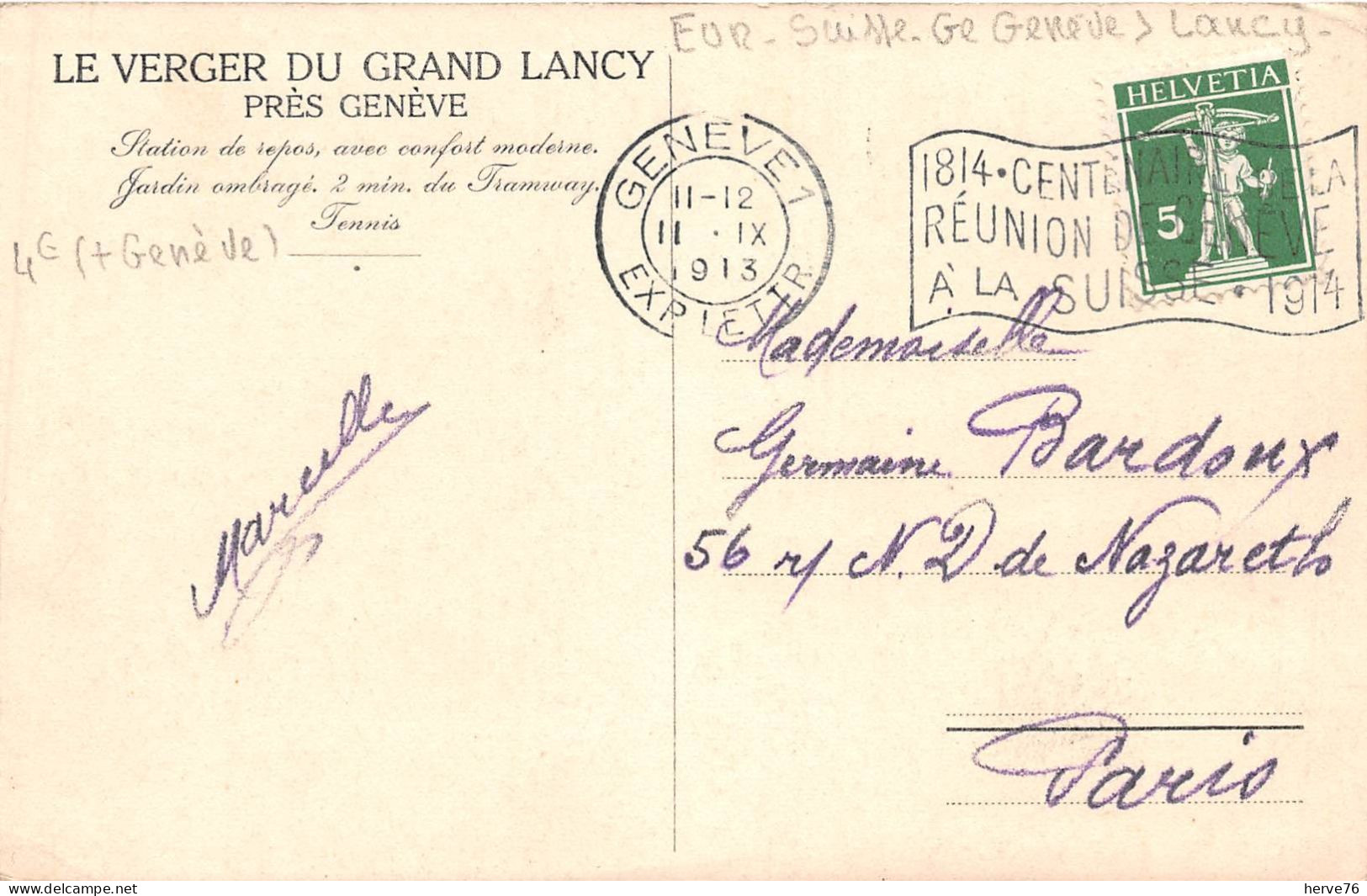 SUISSE - GENEVE - Le Verger Du Grand LANCY - Lancy