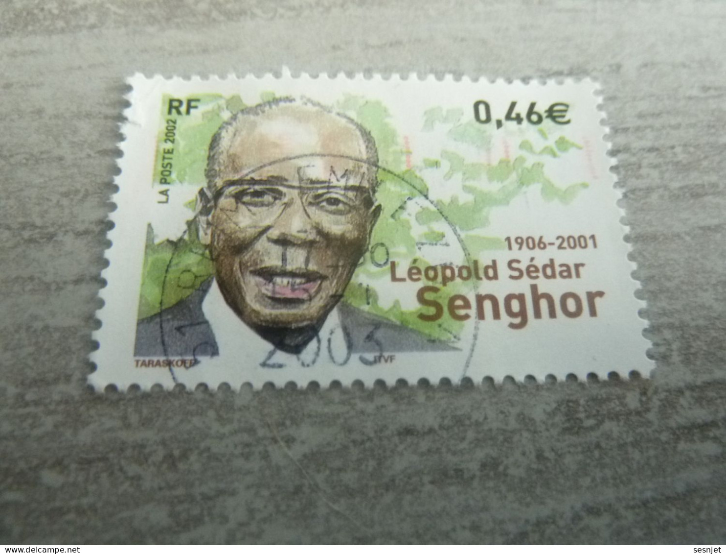 Leopold Sedar Senghor (1906-2001) Politique - 0.46 € - Yt 3537 - Multicolore - Oblitéré - Année 2002 - - Neufs