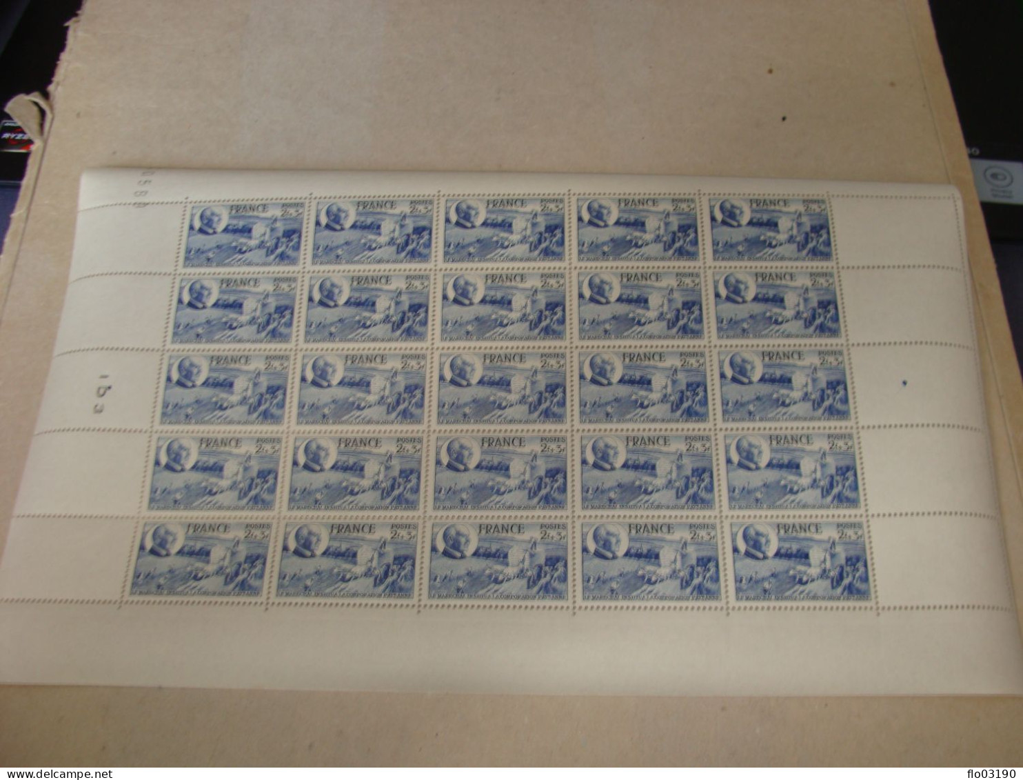 N° 607 En Feuille  De  25 Timbres Entières Neuves - Feuilles Complètes