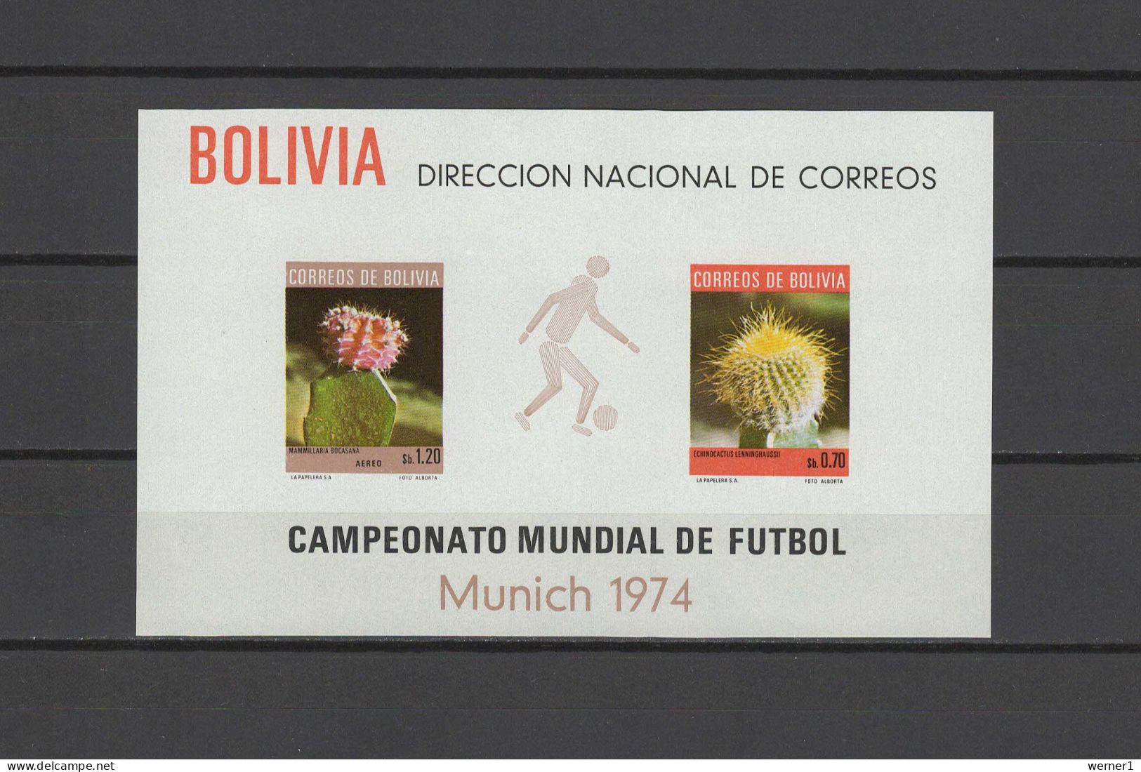 Bolivia 1973 Football Soccer World Cup, Cactus S/s MNH -scarce- - 1974 – Allemagne Fédérale