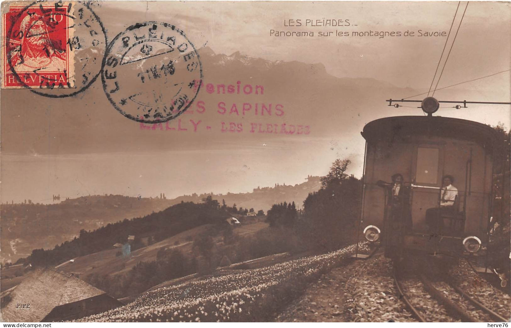 SUISSE - LES PLEIADES - Panorama Sur Les Montagnes De Savoie - Train - 1918 - Other & Unclassified