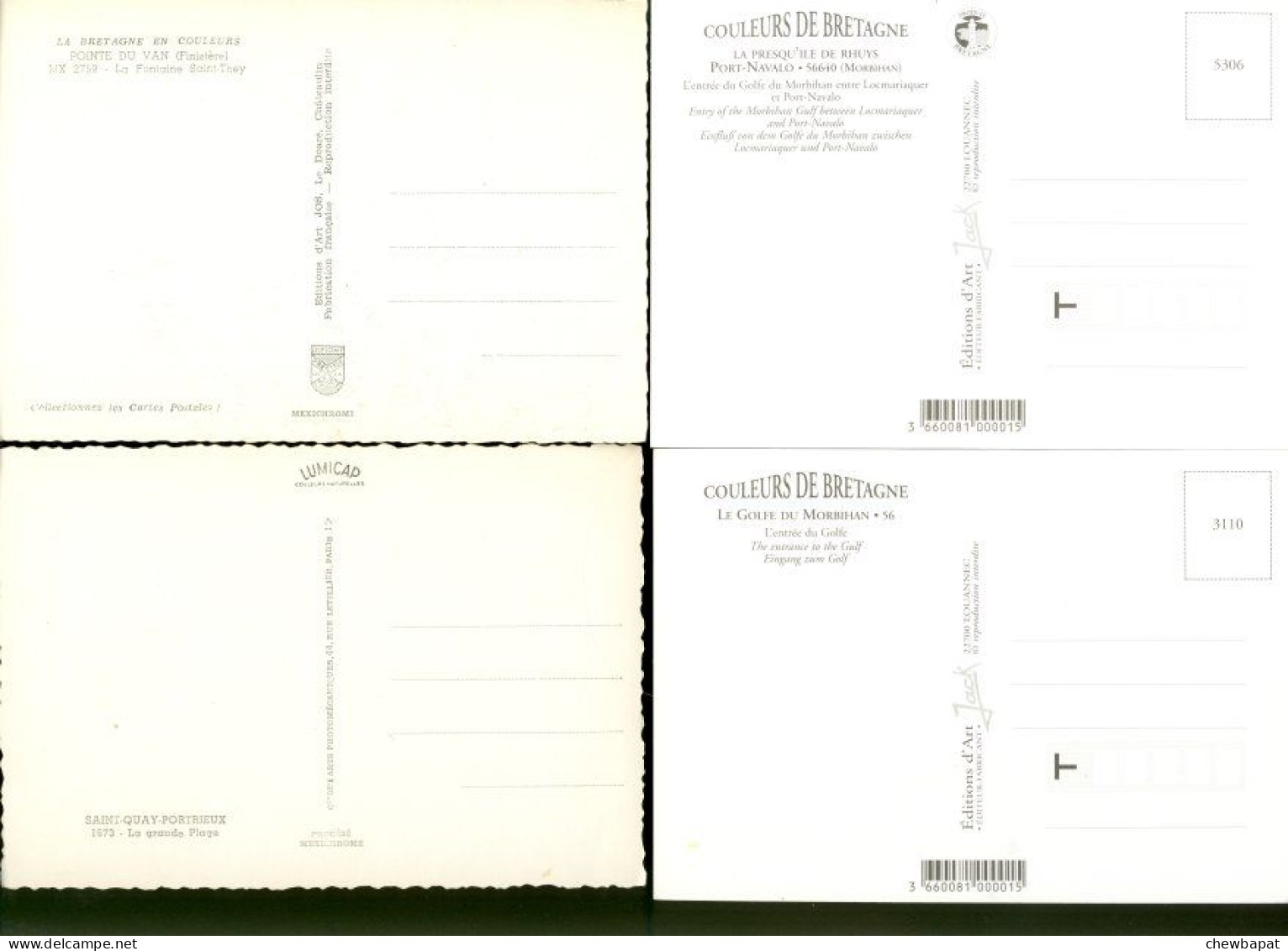 Bretagne Maritime - Lot De 8 Cartes Différentes - Toutes Scannées Recto Verso - 5 - 99 Cartoline