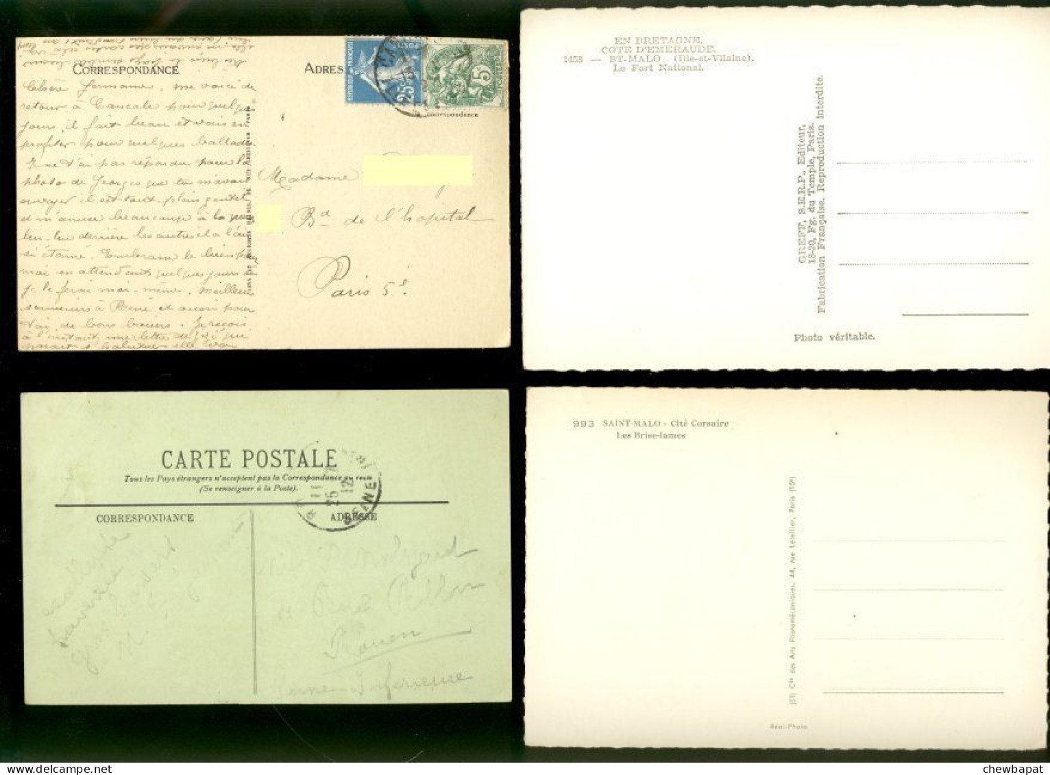 Bretagne Maritime - Lot De 8 Cartes Différentes - Toutes Scannées Recto Verso - 5 - 99 Postales