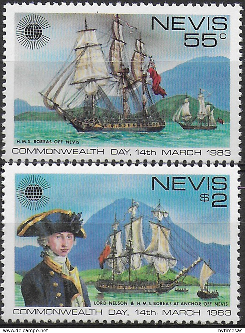 1983 Nevis Commonwealth Day 2v. MNH SG. N. 103/104 - Andere & Zonder Classificatie