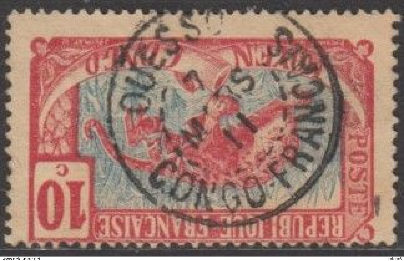 Moyen Congo - Ouesso / Congo Français Sur N° 52 (YT) N° 52 (AM). Oblitération De 1911. - Andere & Zonder Classificatie