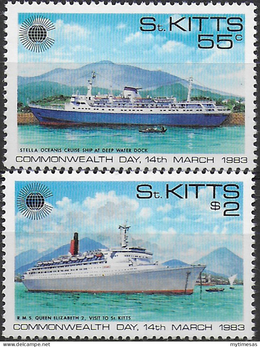 1983 St Kitts Commonwealth Day 2v. MNH SG. N. 108/109 - Andere & Zonder Classificatie