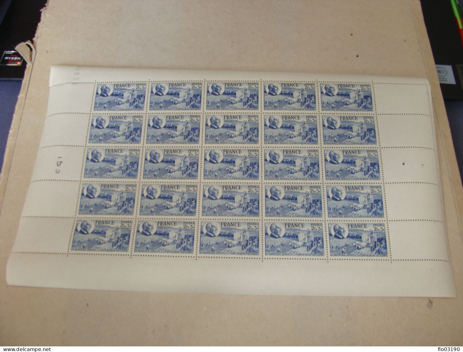 N° 607 En Feuille  De  25 Timbres Entières Neuves - Fogli Completi