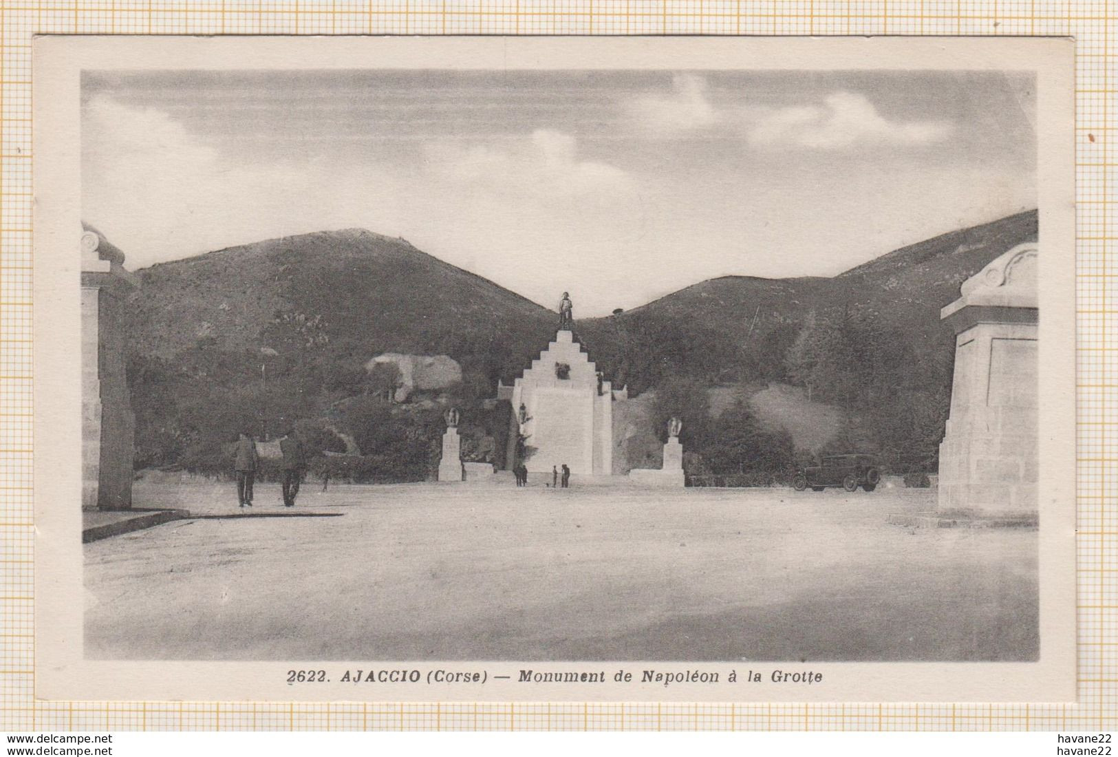 8AK4137 AJACCIO MONUMENT  DE NAPOLEON A LA GROTTE  2 SCANS - Ajaccio