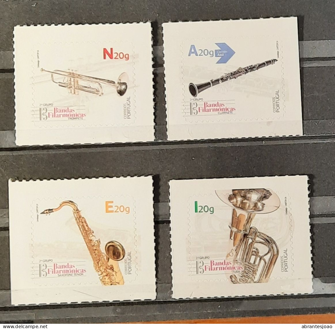 2024 - Portugal - MNH - Music Instruments Of Civil Bands - 4 Self Adhesive Stamps - Ungebraucht