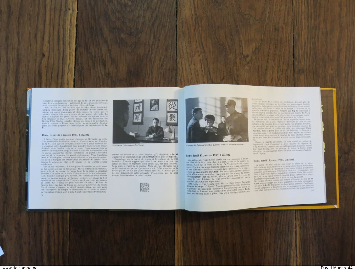 Ombres jaunes, Journal de tournage " Le Dernier empereur " de Bernardo Bertolucci de F.S. Gérard. Cahiers du cinéma.1987