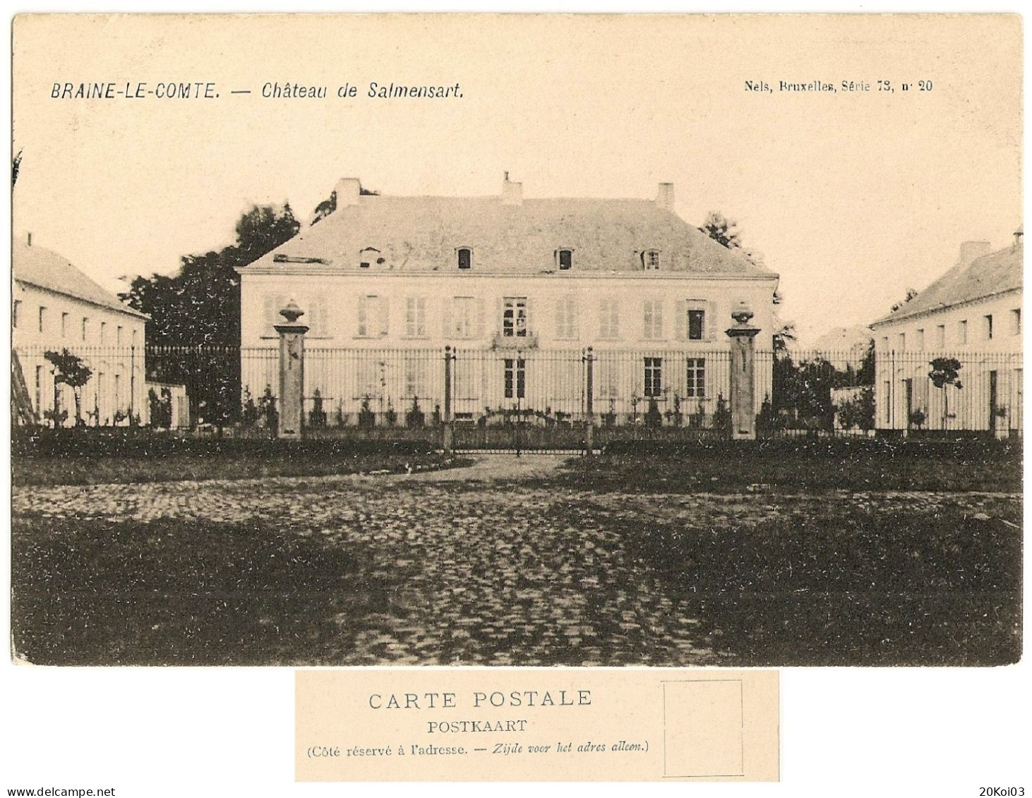 Braine-le-Comte Château De Salmensart Salmonsart 1900's, TTB-CPA Vintage - Braine-le-Comte