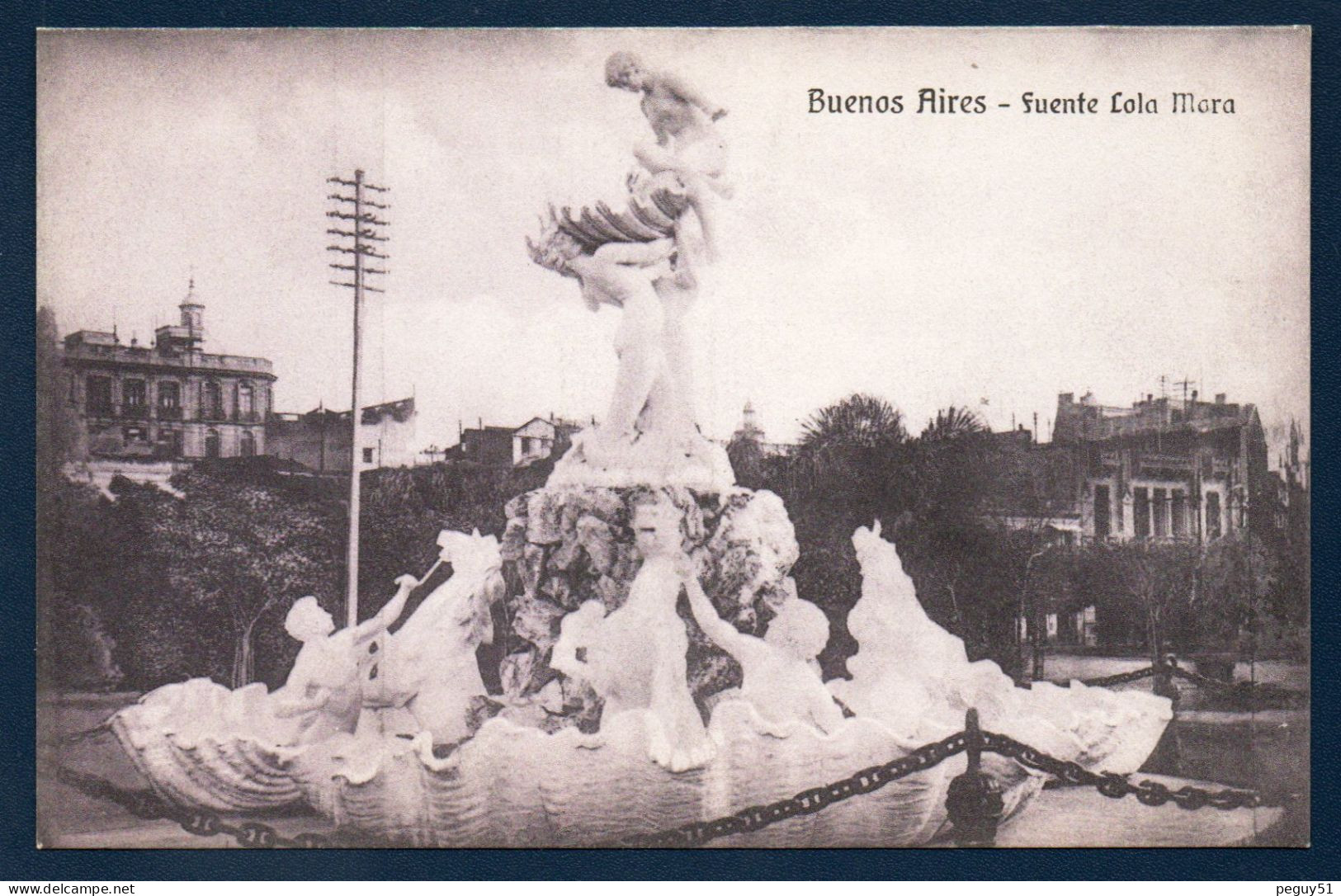 Argentine.  Buenos Aires. Fuente Lola Mora, Parque Colon. Fontaine Des Néréides. (1903-D.C.M. Vega De Hernandez) - Argentina