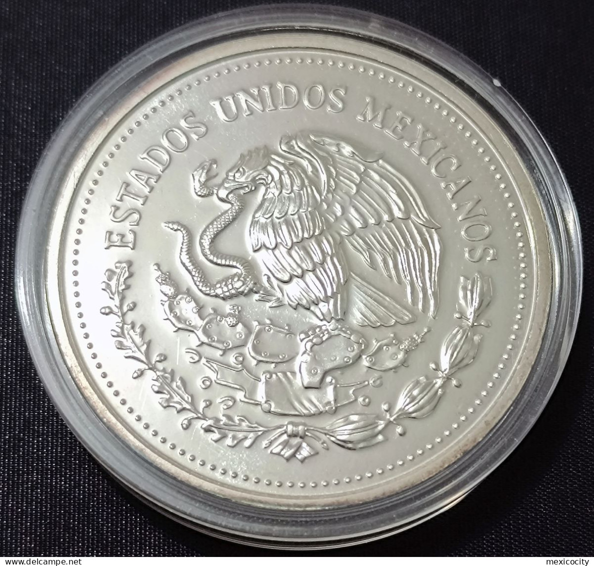 MEXICO 1985 $200 WORLD SOCCER CUP Mexico 86 2 Oz., .999 Silver Coin, PROOF In Capsule, Scarce - Mexiko