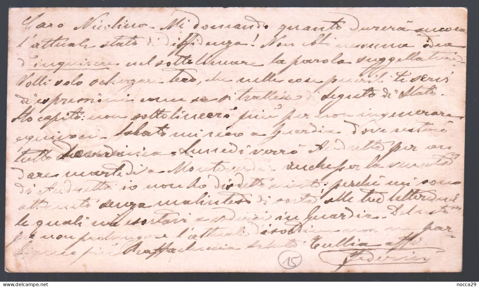 INTERO POSTALE DEL 1893 DA AVELLINO PER ANDRETTA (INT671) - Interi Postali