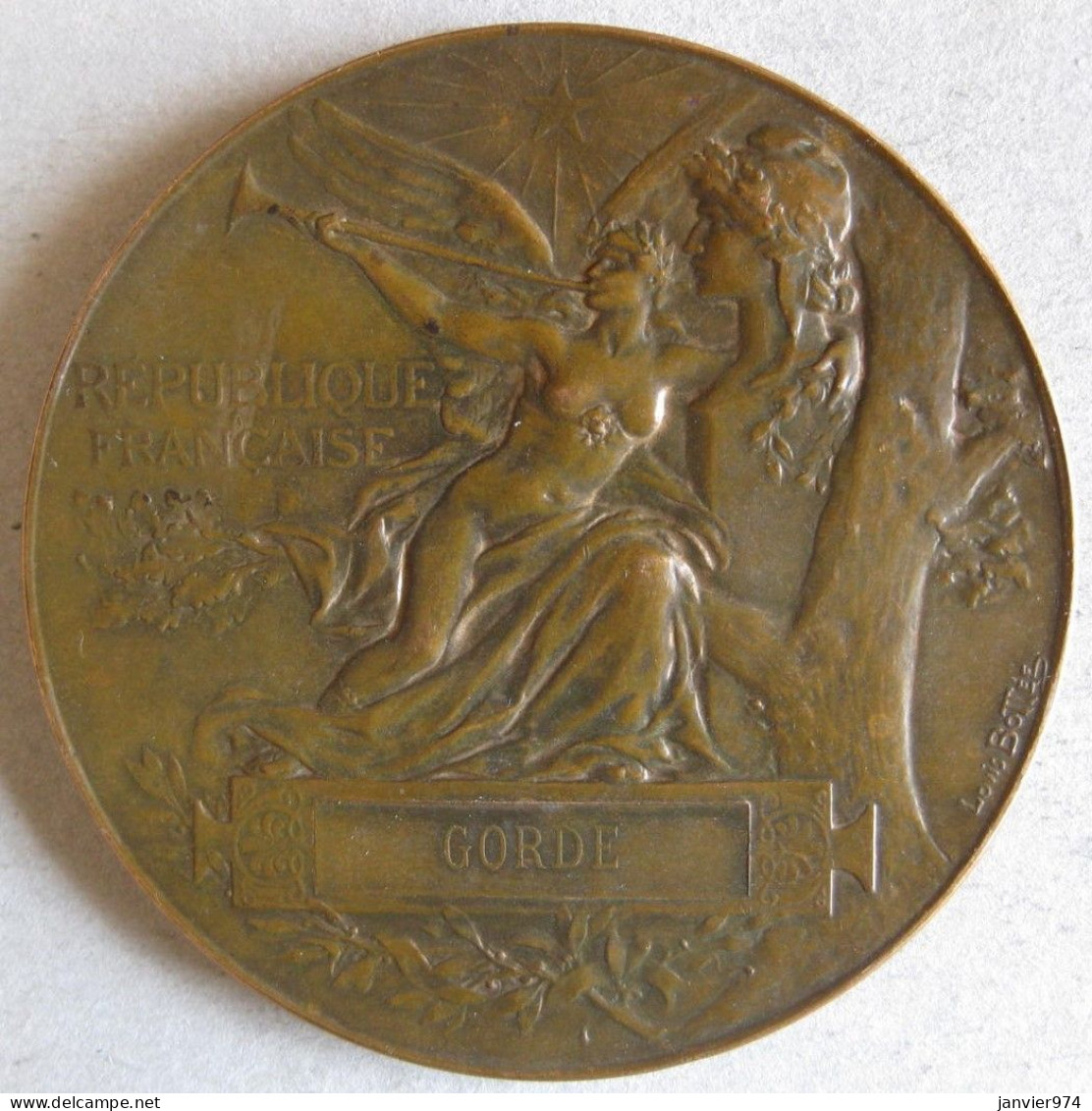 Médaille En Bronze Exposition Universelle 1889 Paris, Attribuée à Gorde , Nue Par Louis Bottée - Other & Unclassified