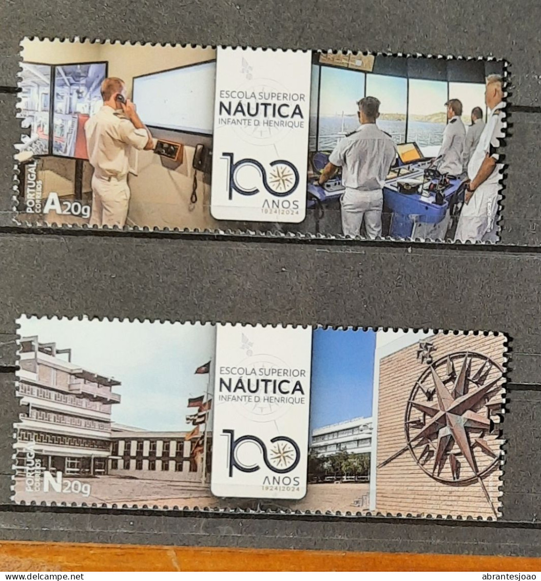 2024 - Portugal - MNH - 100 Years Of Nautical School Infante D. Henrique - 2 Stamps + Block Of 1 Stamp - Unused Stamps