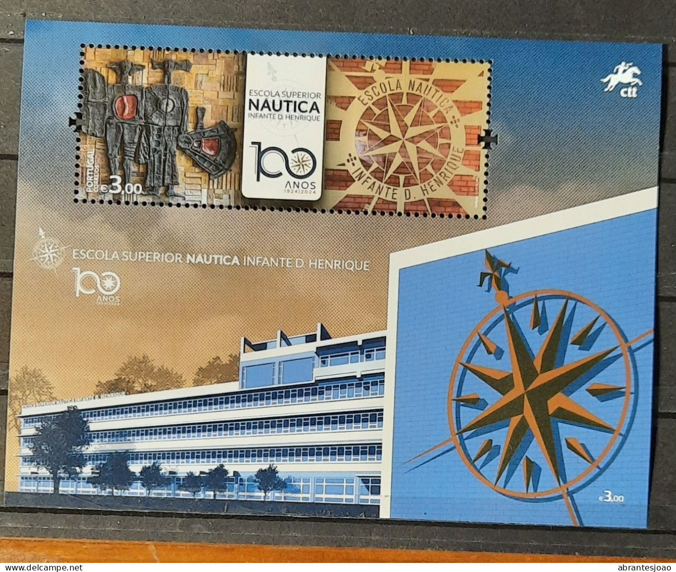 2024 - Portugal - MNH - 100 Years Of Nautical School Infante D. Henrique - 2 Stamps + Block Of 1 Stamp - Unused Stamps