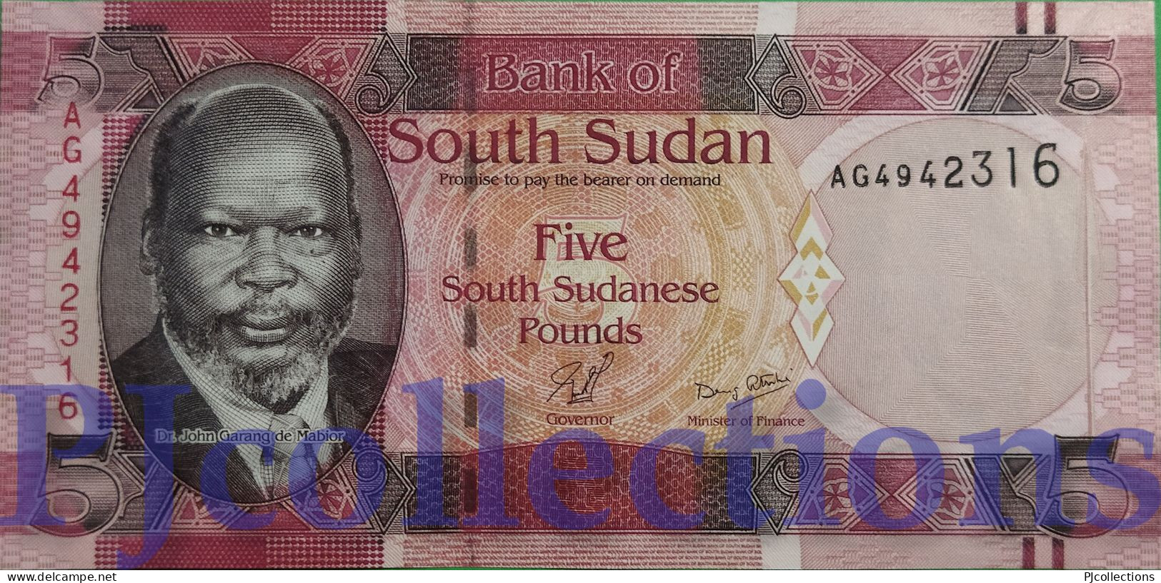 SOUTH SUDAN 5 POUNDS 2011 PICK 6 UNC - Sudán Del Sur