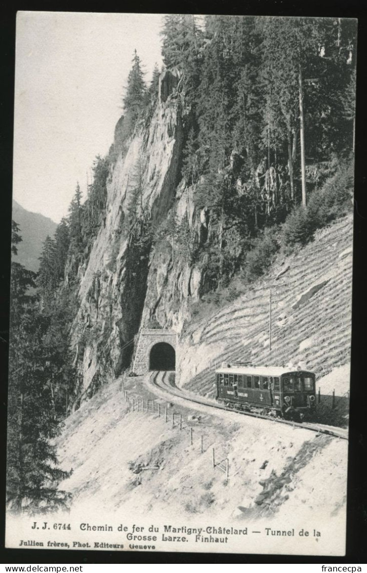 15054 - SUISSE -  Chemin De Fer Du Martigny Chatelard - Tunnel De La Grosse Larze - Finhaut - Finhaut