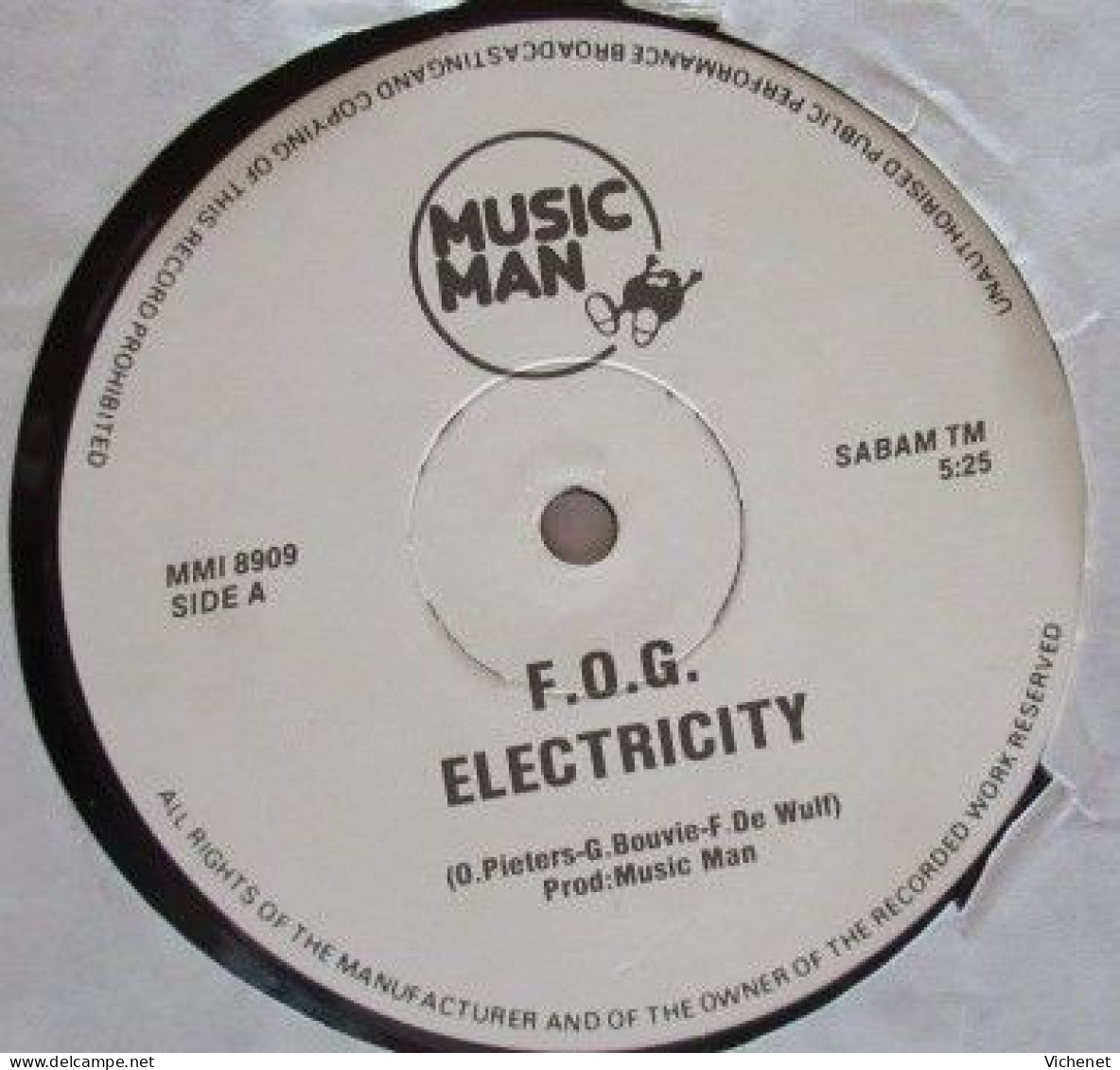 F.O.G. (Frank De Wulf, Gaetan Bouvie, Olivier Pieters) - Electricity - Maxi - 45 G - Maxi-Single