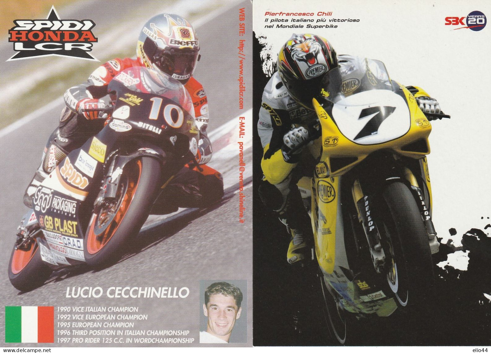 Tematica  Motociclismo - Pierfrancesco Chili - Lucio Cecchinello - - Moto Sport