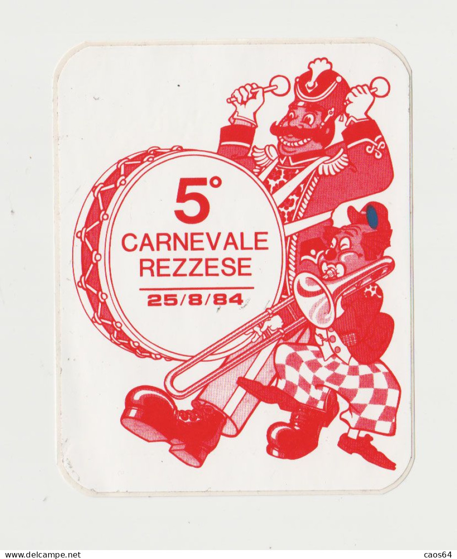 Carnevale Rezzese 1984  11 X 14 Cm   ADESIVO STICKER  NEW ORIGINAL - Aufkleber